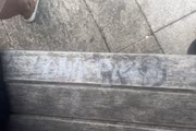 Fotbalový fanoušek se zvěčnil na lavičce