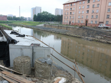 Most na Masarykově třídě dostává nové základy | Foto: Blanka Martinovská