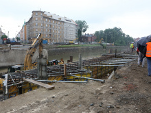 Most na Masarykově třídě dostává nové základy | Foto: Blanka Martinovská