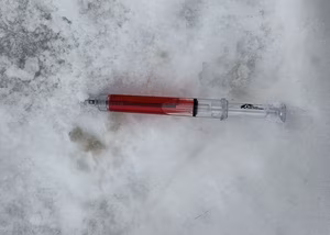 Z injekční stříkačky se vyklubala propiska | © Městská policie Olomouc