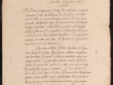 Cunradus Dasypodius, matematik a profesor akademie ve Strasbourgu, nabízí olomoucké městské radě své služby při opravě radničního orloje; 20. září 1574. (Olomoucký orloj procházel již tou dobou renovací pod vedením Paula Fabricia.) Státní okresní archiv v Olomouci, Archiv města Olomouce, fond Zlomky registratur 1426–1786 (1890), M-1-1, inv. č. 4481.