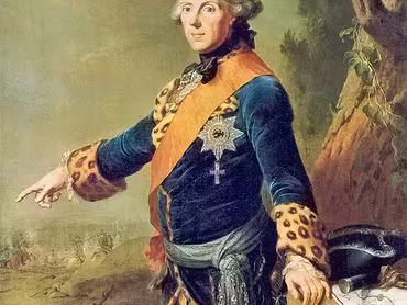 Johann Heinrich Tischbein st. (1722–1786): Princ Heinrich Pruský, olejomalba z roku 1769. Obrazová galerie v Berlíně.