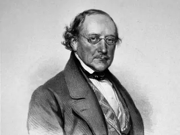 Ferdinand šlechtic von Thinnfeld (1793–1868), ministr orby a hornictví ve Schwarzenbergově vládě. Litografie Josefa Kriehubera z roku 1853.