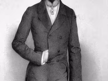 Dr. Josef Alexander Helfert (1820–1910), státní podsekretář pro vyučování ve Schwarzenbergově vládě, dekorovaný Řádem železné koruny 2. třídy. Litografie Augusta Prinzhofera z roku 1855.