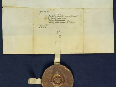 Moravský markrabě Karel schvaluje uzavření spolku měst Olomouce, Litovle a Uničova na obranu proti zločincům, lupičům a jiným nepřátelům.