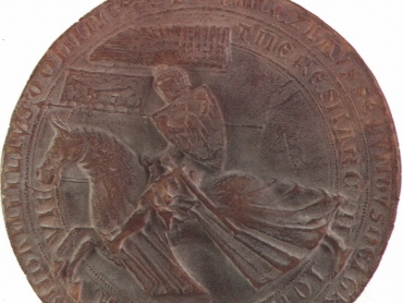 Avers a revers velké (mincovní) pečeti krále Václava II., užívané v letech 1283–1297. 