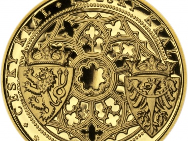Zlatý pamětní medailon - rub