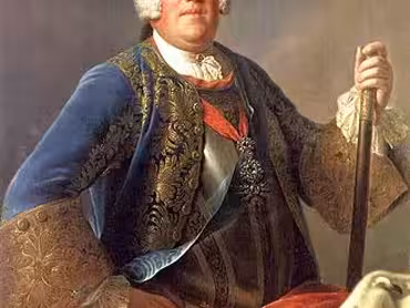 Pietro Antonio Rotari (1707 –1762): Portrét polského krále a saského kurfiřta Augusta III., olejomalba z 50. let 18. století, Gemäldegalerie Dresden.