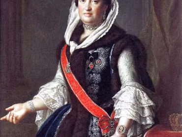 Pietro Antonio Rotari (1707 –1762): Portrét polské královny Marie Josefy Habsburské, olejomalba z roku 1755, Gemäldegalerie Dresden.