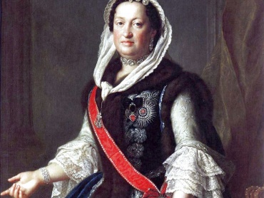 Pietro Antonio Rotari (1707 –1762): Portrét polské královny Marie Josefy Habsburské, olejomalba z roku 1755, Gemäldegalerie Dresden.
