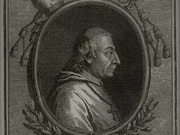 Pavel Ferdinand Václavík, OPraem (1700–1784), v letech 1741–1784 opat premonstrátského konventu na Hradisku u Olomouce, mědirytina ze spisu Evermonda Tadeáše Růžičky, Opraem (1711–1780), Isagogia in universam theologiam dogmaticam… (Úvod do všeobecné dogmatické teologie…) z roku 1779.