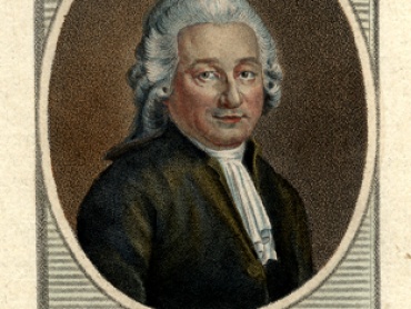 Armand Gaston Camus (1740–1804), dobová kolorovaná rytina.