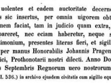 Codex diplomaticus et epistolaris Moraviae, Sechster Band, Vom Jahre 1307–1333, regidirt von Joseph Chytil, Brünn 1854, s. 111–112.