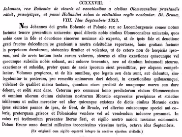 Codex diplomaticus et epistolaris Moraviae, Sechster Band, Vom Jahre 1307–1333, regidirt von Joseph Chytil, Brünn 1854, s. 177.