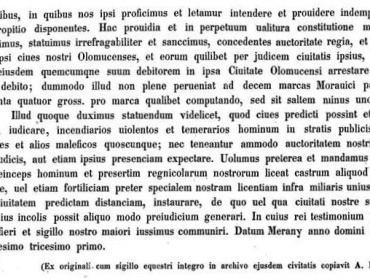Codex diplomaticus et epistolaris Moraviae (CDM), Sechster Band, Vom Jahre 1307–1333, regidirt von Joseph Chytil, Brünn 1854, s. 317–318.