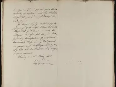 Další návrh hodináře Ludwiga Leowilla na opravu olomouckého orloje z 12. března 1833. Státní okresní archiv v Olomouci, Archiv města Olomouce, Registratura z let (1598) 1786-1873 (1936), inv. č. 675.