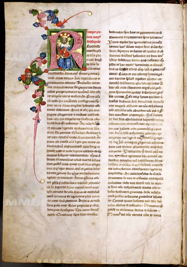 Miniatura krále Václava II. v rukopisu Zbraslavské kroniky