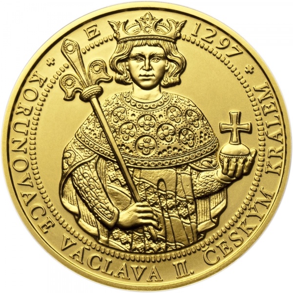 Zlatý pamětní medailon - líc