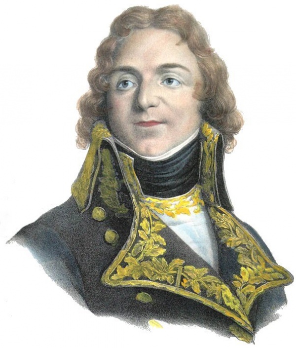 Pierre Riel markýz de Beurnonville (1752–1821), dobová kolorovaná rytina.