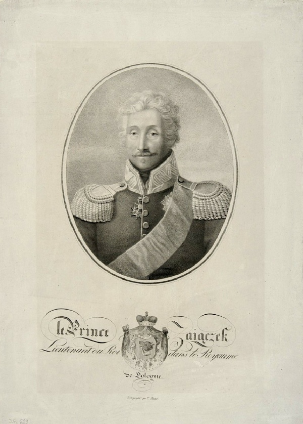 Karol Fryderyk Mintera (1780–1847): Józef kníže Zajączek (1752–1826), mezzotinta, 1822.